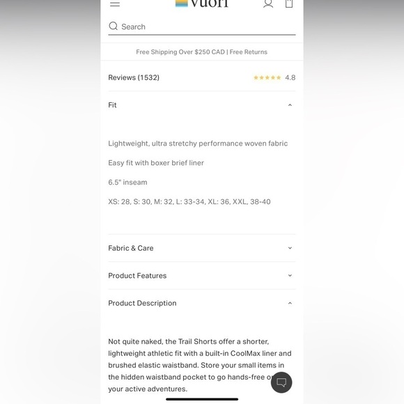 Vuori Men’s trail short - Picture 8 of 8